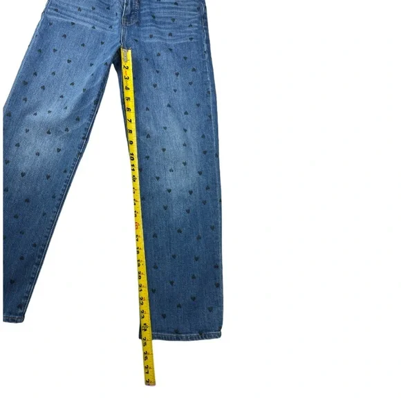 Madewell Women’s Classic Straight Jeans Heart Print Edition Harwell Wash Size 27 - Picture 7 of 10